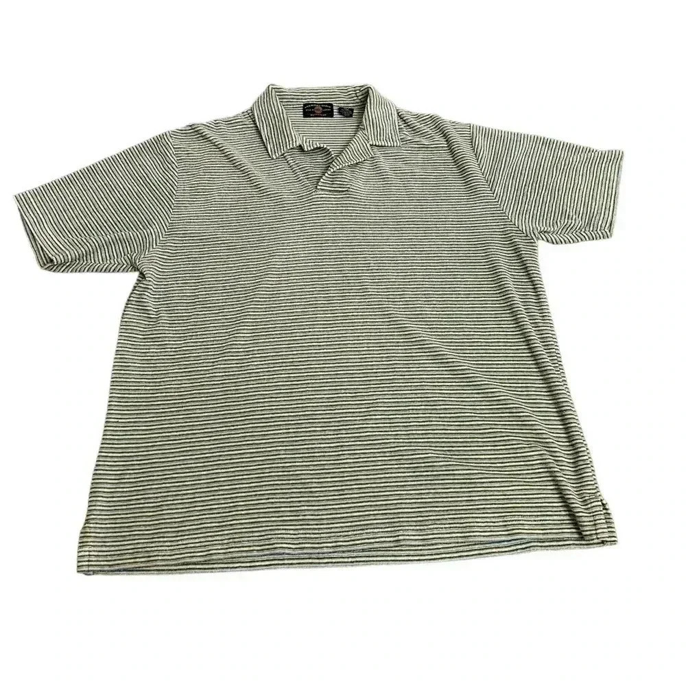American Eagle Stripped Terry Cloth Polo 90’s Y2K Fashion Men’s size Large